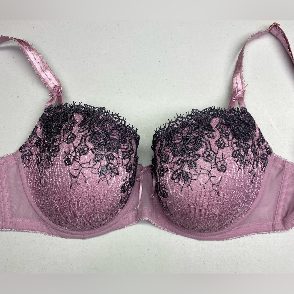 Ashley Graham PNK/GRY Lightly Lined Underwire, 40D *P1015